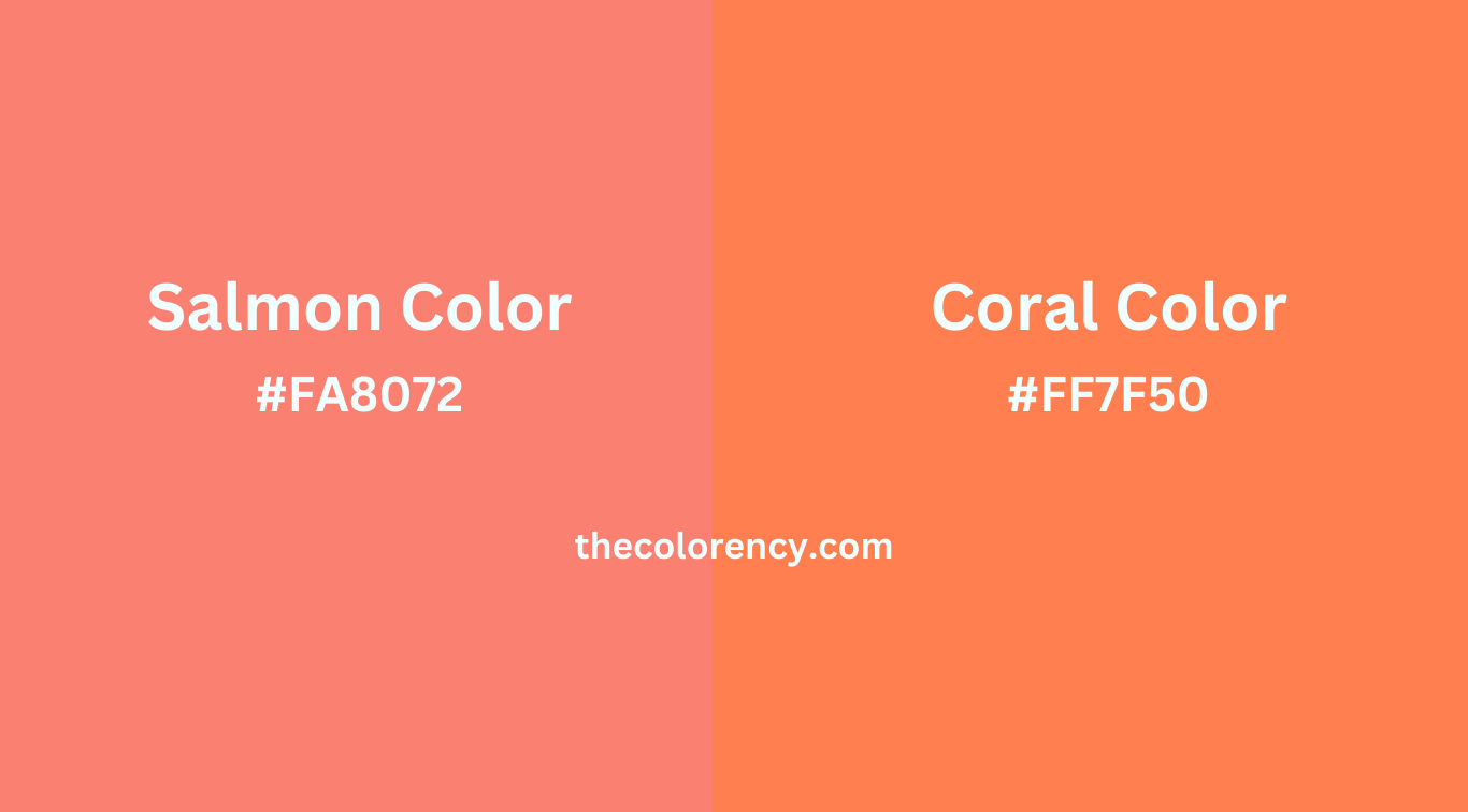 is salmon and coral the same color